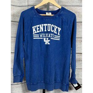 Wes and Willy Women's Kentucky Wildcats Sweatshirt Blue Pullover Size XL